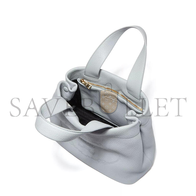PRADA PERFORATED LOGO SMALL TOTE BAG IN CALF LEATHER 1BC384 (32*24*14cm)
